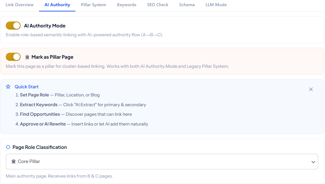 Link Engine — Internal link manager and graph visualization