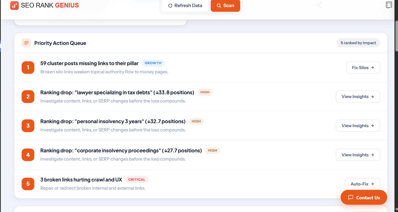 SEO Rank Genius plugin feature preview 1